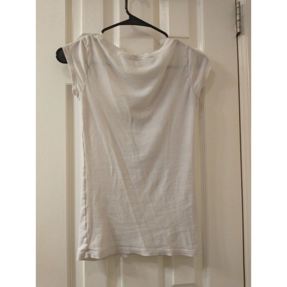 White Button Henley T-Shirt - Picture 3 of 6